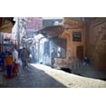 thumbnail image 2 of Bolokofsky, Ronald 14x11 White Modern Wood Framed Museum Art Print Titled - Streets of Marrakech, 2 of 4