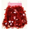 Valentine's Day Tinsel Garland With Pink Hearts