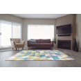 thumbnail image 3 of Geometric Pattern Empire Triangles Area Rug Carpet in Green Blue White, 3x5 (2'7" x 4'11", 80cm x 150cm), 3 of 5