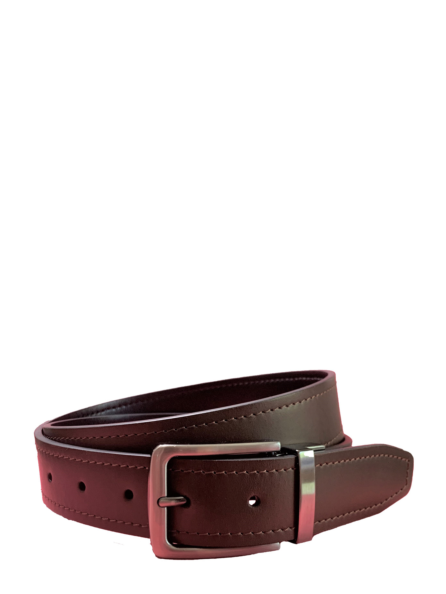 George Men's Reversible Stitch Belt Brown 35mm photo 2