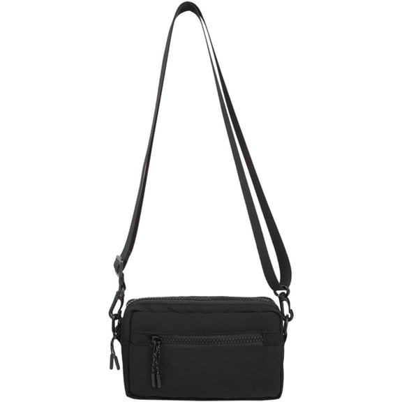 Yvsxxv Black Waterproof Nylon Small Square Handbag Versatile Crossbody Shoulder Bag 1Pc