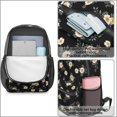 thumbnail image 4 of Pioneer Flower Floral Print Pattern 17" School Backpacks for Teens,Waterproof Oxford Fabric,S-Shape Padded Straps for School,Travel,Hiking,Camping, 4 of 5
