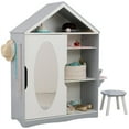 thumbnail image 3 of KidKraft Wooden Dress Up Armoire and Vanity with Mirror, White, 3 of 21