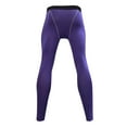 thumbnail image 5 of Ierhent Men's Compression Pants Men's Pants Stretchy Muscle Leggings(Purple,XL), 5 of 5