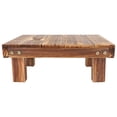 thumbnail image 1 of ifundom Rustic Wooden Coffee Plant Stand Table for Indoor Balcony Flower Pot Display, 1 of 7