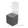 thumbnail image 5 of FixtureDisplays® Metal Donation Box Suggestion Box Fund-Raising Box Collection Charity Ballot Box 8.5x11 Header, 5 of 5