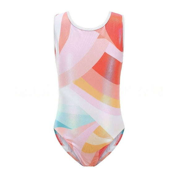XXWXYD Girls Gymnastics Leotard Sleeveless Ballet Dance Outfit Toddler Kids Tumbling Athletic Wear 1-10 Years Stretch Performance Dress up