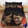 thumbnail image 1 of Roger federer Machine Wash Safe Practical Zipper Soft Touch Fabric Duvet Cover Sets for Comfortable Sleep, 1 of 5