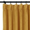 thumbnail image 3 of TWOPAGES Light Blocking Velvet Curtain Pinch Pleated Drape for Bedroom, 1 Panel, Custom, Wheat, 3 of 6