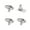 White, variant on Pack Of 4 Gold Tone Earring Supports Secure Holder For Heavy Studs Prevents Sagging Ears