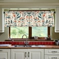 thumbnail image 3 of Yayeee Kitchen Curtains Set of 2 Light Filtering 57"x36" Over Sink Window Panels, Beige Whimsical Leaves, 3 of 7