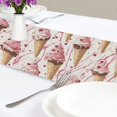 thumbnail image 4 of Yayeee Table Runner 90 inches Long for Home Kitchen Rectangle Dining Table Holiday Party Decoration, Pink Ice Cream Pattern, 4 of 7