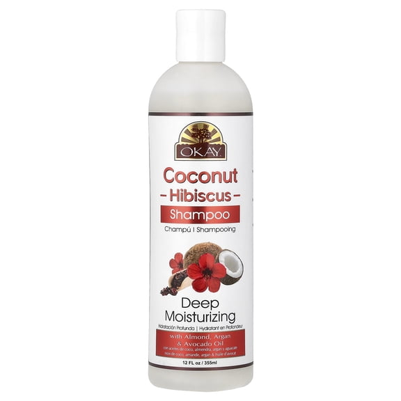 Okay Pure Naturals Coconut Hibiscus Shampoo, Deep Moisturizing, 12 fl oz (355 ml)