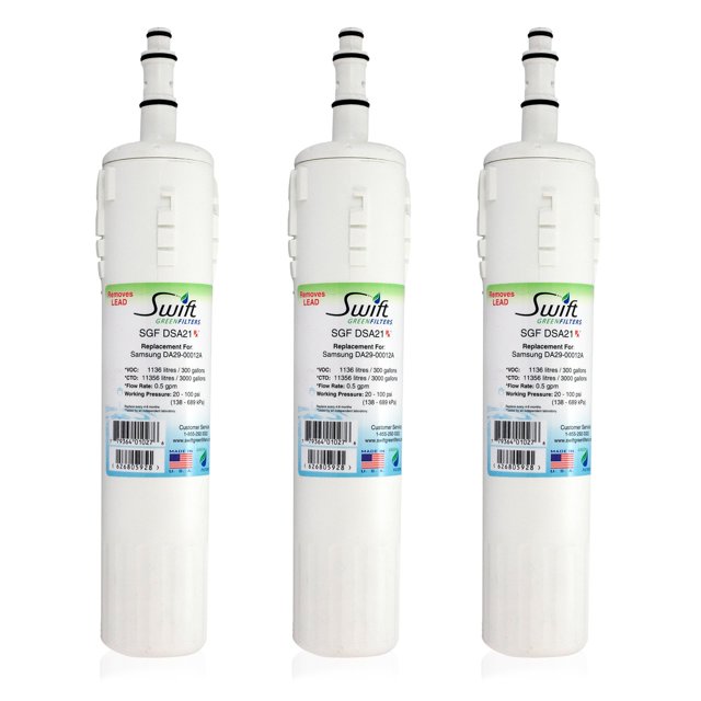 Swift Green Filters SGF-DSA21 Rx Remplacement Pharmaceutique pour Samsung DA29-00012A Réfrigérateurs Filtres à Eau (Lot de 3)