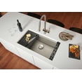 thumbnail image 2 of Ruvati RVH8633 33 in. Workstation Scratch Resistant Hex Bottom Stainless Steel Embossed Texture Kitchen Sink, Silver, 2 of 7