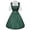 Green, variant on Women's Classic Bavarian Dirndl Set, Square Neck High Waist Flared Skirt Suspender Dress Matching 3/4 Sleeve Lace Trim Blouse Red XL(XL)