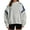 Gray + Blue, variant on IDOPIP Womens Oversized Hoodies Fleece Sweatshirts Colour Block Panelling Long Sleeve Sweaters Pullover Tops