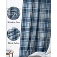 thumbnail image 6 of Blue Plaid Blackout Curtains 54 Inch Length 2 Panels Set for Living Room Bedroom, Modern Simple Watercolor Buffalo Lattice Room Darkening Window Curtains Thermal Insulated Black Out Curtain 52"x54", 6 of 8