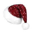 thumbnail image 4 of Gorro navideño con lentejuelas, gorro de Papá Noel suave para cosplay, actuación en el escenario, disfraz, 4 of 8