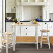 3-Piece Breakfast Set made with Solid Wood - White