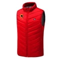 thumbnail image 4 of REORIAFEE Heat Vest Jacket Unisex with 9 Heating Zones Electric Heated Coat without Power Bank Heating Jacket Winter Waistcoat Red XXXXXL, 4 of 5