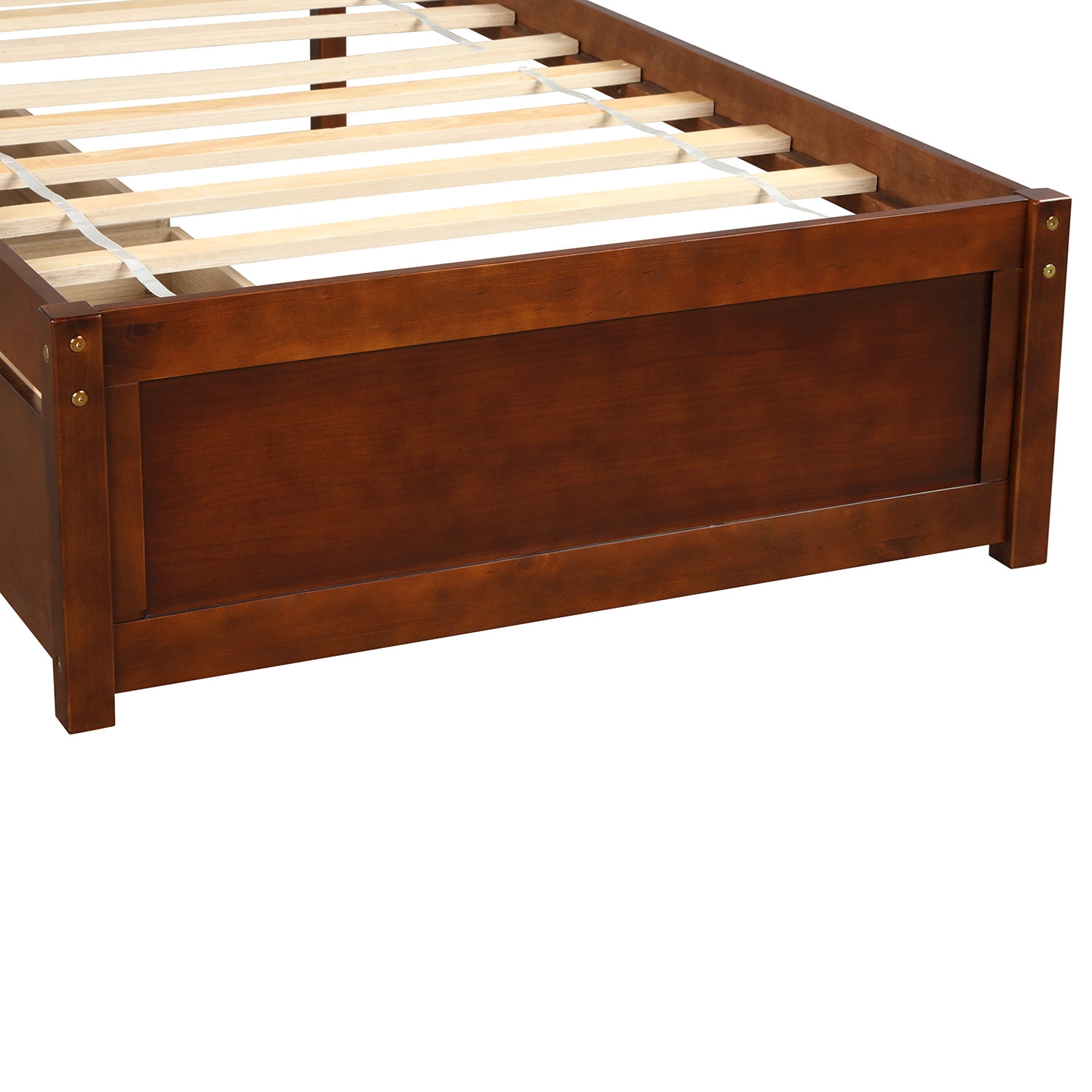 Kadyn Wooden Twin Platform Bed Frame, Storage Bed Platform Bed Frame with Two Drawers and Headboard, Modern Twin Size Bed Frame for Kids Adults, Walnut Kadyn Wooden Twin Platform Bed Frame, Storage Bed Platform Bed Frame with Two Drawers and Headboard, Modern Twin Size Bed Frame for Kids Adults, Walnut