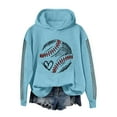thumbnail image 4 of Holzkary Baseball Hoodies for Womens 2025 Letterprinted Baseball Long Sleeved Hoodie Baseball Mom Sweatshirt Funny Game Day Baseball Pullover Tops Fall Outfits Trendy Fashion Pullover Tops Sky Blue L, 4 of 4