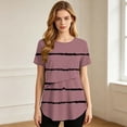 thumbnail image 5 of Ohufall Pregnant Womans T-shirts Striped Breastfeeding Maternity Tops Short Sleeve Breathable Casual Lactation Tops, 5 of 8