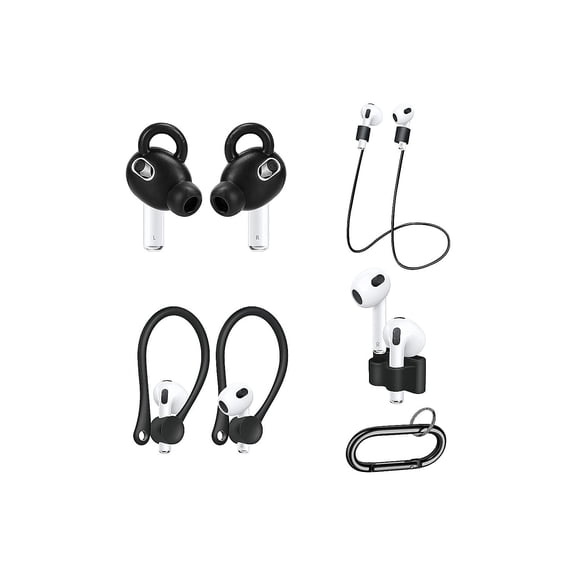 SaharaCase - Accessory kit for true wireless earphones - silicone - black - for Apple AirPods (3rd generation)