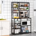 thumbnail image 2 of Tribesigns Kitchen Baker's Rack, 5-Tier+6-Tier Kitchen Utility Storage Shelf Table with 10 S-Shaped Hooks and Metal Frame, 2 of 4