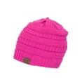 thumbnail image 1 of Gravity Threads Knit Soft Stretch Beanie Cap, NEON Hot Pink, 1 of 2