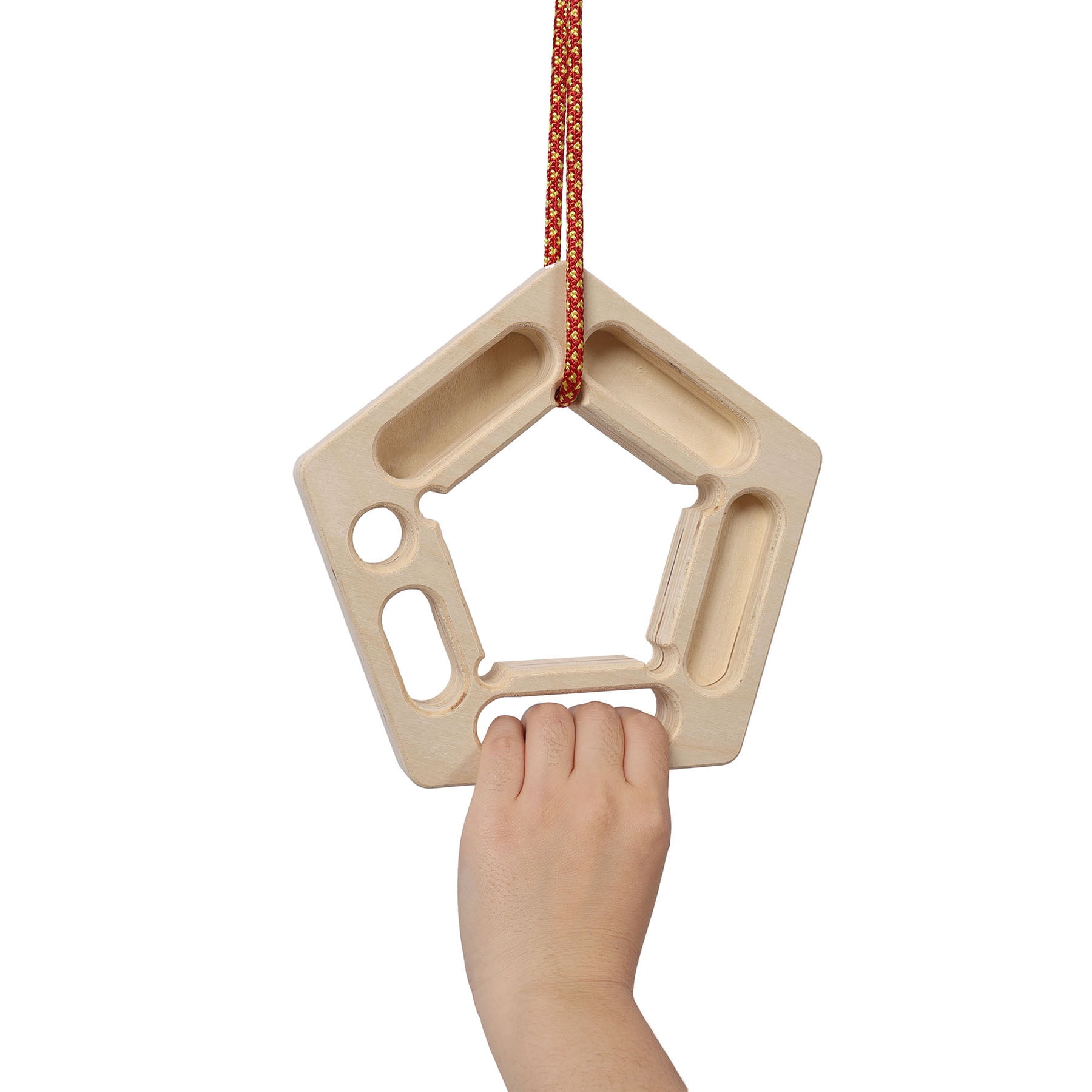 S-HOME 2 Pack Climbing Hangboard Rock Climbing Training Wooden Fingerboard Trainer for Strengthening Grip and Fingers