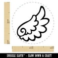 thumbnail image 2 of Adorable Angelic Feathered Right Wing Self-Inking Rubber Stamp Ink Stamper - Brown Ink - Mini 1/2 Inch, 2 of 7