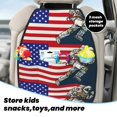 thumbnail image 5 of Naloa American Astronaut Runs Forward 2Pcs Anti-Kick Back Seat Cover Kick Mat, Car Seat Protector with 3 Storage Pockets, 5 of 8