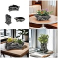thumbnail image 2 of Artificial Driftwood Flower Pots Natural Flower Pots Bucket Rustics Stumps Planter Flower Arrangement for Home Decors slate gray, 2 of 5