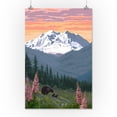 thumbnail image 2 of Denali National Park, Alaska, Bears and Spring Flowers (16x24 Giclee Gallery Art Print, Vivid Textured Wall Decor), 2 of 3