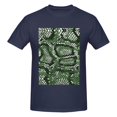 thumbnail image 4 of Bingfone Green Snakeskin Men'S Loose Fit Short-Sleeve Pocket T-Shirt, 4 of 7