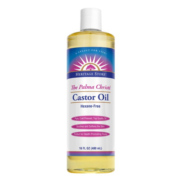 Heritage Store Castor Oil, Cold Pressed Rich Hydration for Vibrant