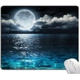 thumbnail image 1 of Ocean & Moon Square Mouse Pad 9.5x7.9in Non-Slip Rubber Base Waterproof & Durable for Office & Laptop, 1 of 6