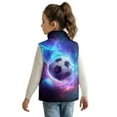thumbnail image 3 of Pzuqiu Soccer Sleeveless Vests 4T Comfortable Casual Winter Lightweight Sleeveless Fleece Jacket with Pocket Stand Collar Vest Zip Up for Boy Fall Winter Clothes for Daily Life, 3 of 7