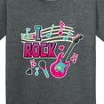 thumbnail image 4 of Inktastic I Rock with Guitar Microphone and Music Notes Youth T-Shirt, 4 of 5