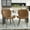 Brown, variant on Hawsaiy Faux Leather Dining Chairs Set of 2 with Widened Backrest & Seat,Beige