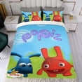 thumbnail image 4 of Popiz Bebé TV Conjunto de sábanas temático, trío de piezas, cómodo y amigable con la piel, diseño único, regalo de decoración para el hogar para familiares, amigos y fans,173cm *218cm, 4 of 6