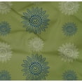 thumbnail image 4 of oneOone Organic Cotton Poplin Twill Fabric Spiral & Floral Block Print Sewing Fabric BTY 42 Inch Wide, 4 of 4