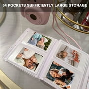 Caiyoule Mini 12 Case for Fuji Instax PU Leather Carrying Bag with 64 Pocket Mini Photo Album,Purple