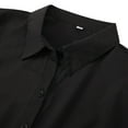 thumbnail image 3 of Women's Classic-Fit Long-Sleeve Button Shirt Work Office Top Business Blouses Regular & Plus Size,Black, 3 of 8