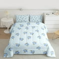 thumbnail image 2 of Feelyou Blue Rustic Flower Bedding Comforter Set for Kid, Cartoon Rose Floral Twin Comforter Sets, Princess Style Reversible Bedding Set, Super Cozy Room Decor, 2 Pieces, 2 of 8