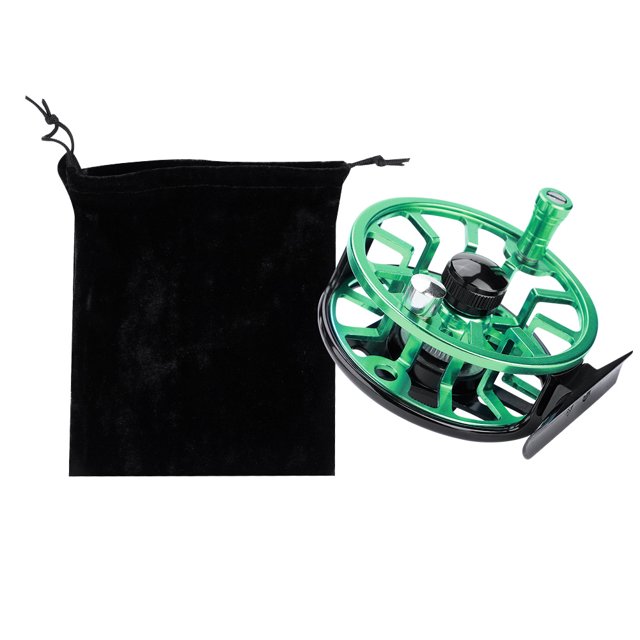 Lightweight Full Metal Left Right Handed Fly Ice Fishing Reel Replacement Tackle (Green-95mm)
