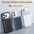 thumbnail image 3 of Battery Case for iPhone 12 & iPhone 12 Pro,10000mAh Portable Power Bank with Battery Level Display,Soft TPU Rechargeable Charging Cover（Black）, 3 of 8