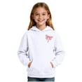 thumbnail image 3 of KyCheLot Girls Casual Hoodies Cute Bow Print Trendy Long Sleeve with Front Pocket Warm Loose Sweatshirts 2-14 Years, 3 of 6